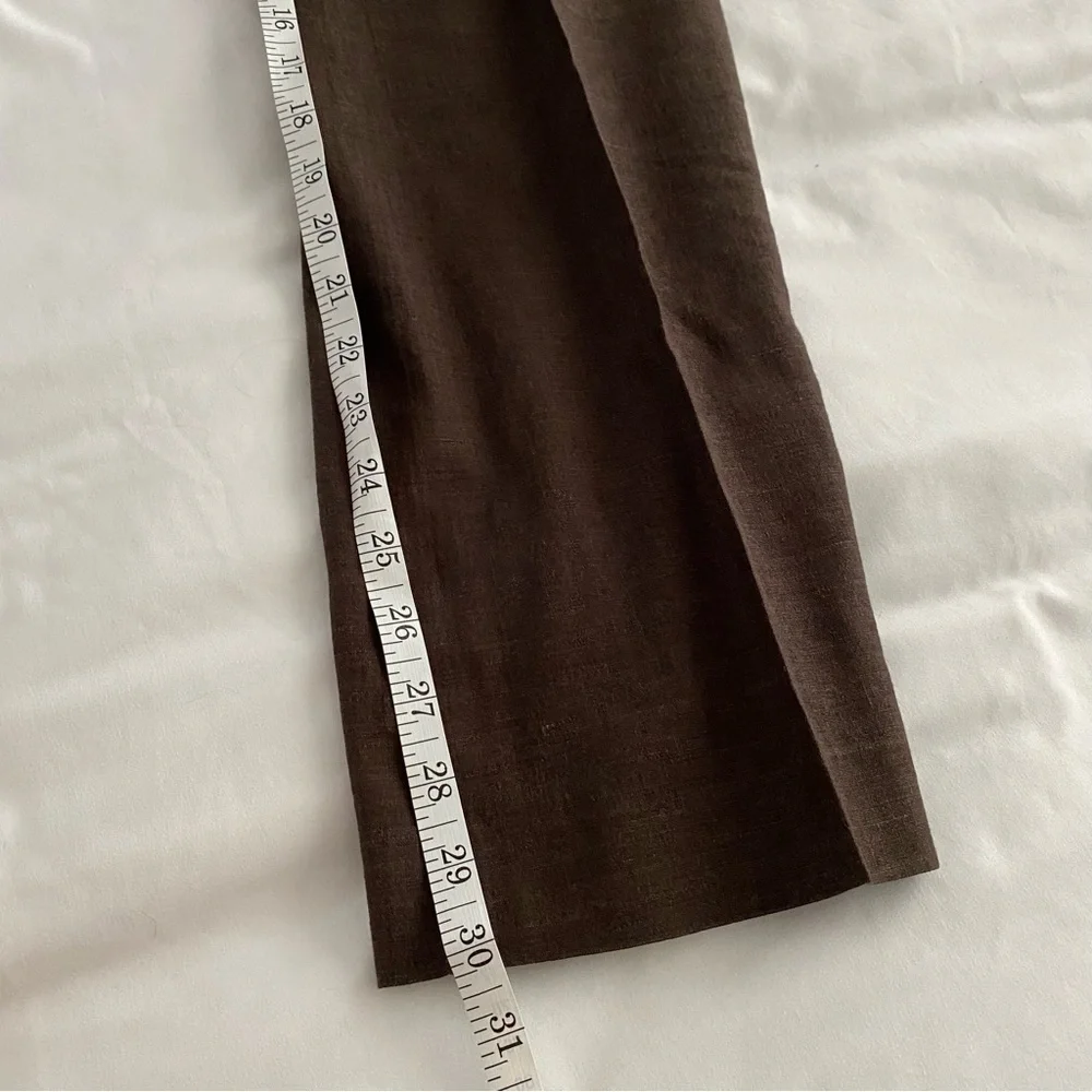 Banana Republic Linen blend Brown pants Stretch Comfy Office Casual Straight leg